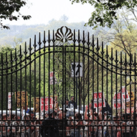 The Columbia Gates at Broadway and 116th St. (a public street that runs through campus) have been closed to through traffic since April, when Gaza solidarity encampments took place at the university. Uptown Radio